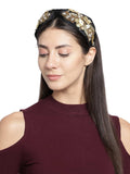 Floral Embellished Faux Silk Hair Band