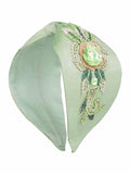 Floral Embellished Faux Silk Hair Band