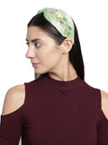 Floral Embellished Faux Silk Hair Band