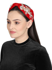 Velvet Floral Beaded Hairband