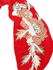 Velvet Floral Beaded Hairband