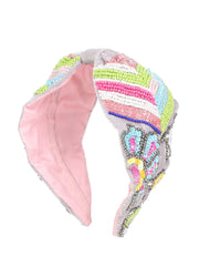 Velvet Floral Beaded Hairband