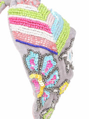Velvet Floral Beaded Hairband