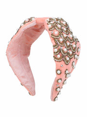 Velvet Pearl Beaded Hairband