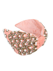 Velvet Pearl Beaded Hairband