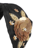 Art Silk Floral Sequinned Hairband