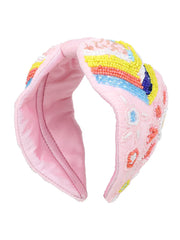 Velvet Floral Beaded Hairband