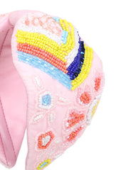 Velvet Floral Beaded Hairband