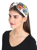 Faux Silk Floral Sequinned Hairband