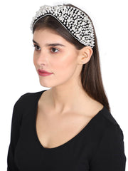 Velvet Pearl Beaded Hairband