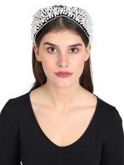 Velvet Pearl Beaded Hairband