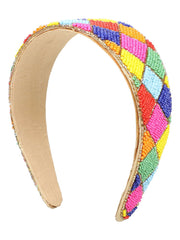 Faux Silk Beaded Hairband