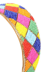Faux Silk Beaded Hairband