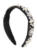 Velvet Floral Beaded Hairband