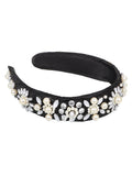 Velvet Floral Beaded Hairband