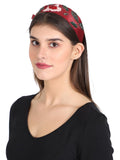 Faux Silk Floral Embellished Hairband