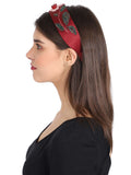 Faux Silk Floral Embellished Hairband