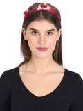 Faux Silk Floral Embellished Hairband