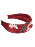 Faux Silk Floral Embellished Hairband