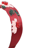 Faux Silk Floral Embellished Hairband