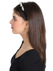 Velevt Pearl Beaded Hairband