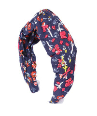 Beaded Printed Cotton Hair Band