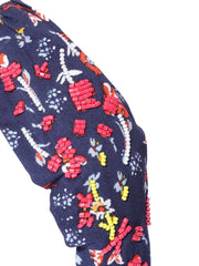 Beaded Printed Cotton Hair Band