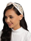 Floral Embellished Satin Hair Band
