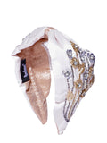Floral Embellished Satin Hair Band