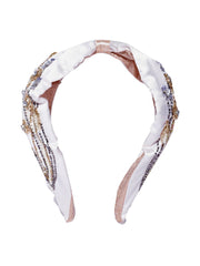 Floral Embellished Satin Hair Band