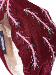 Botanical Embellished Velvet Hair Band