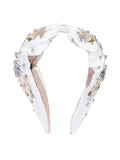 Floral Embellished Satin Hair Band
