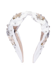 Floral Embellished Satin Hair Band