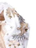 Floral Embellished Satin Hair Band