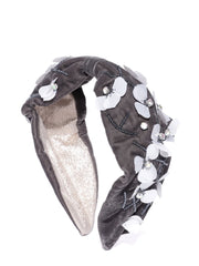 Floral Embellished Velvet Hair Band