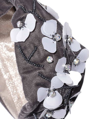 Floral Embellished Velvet Hair Band