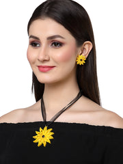 Floral Paper Quilling Necklace & Earrings