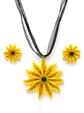 Floral Paper Quilling Necklace & Earrings