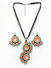 Handcrafted Paper Quilling Necklace & Earrings