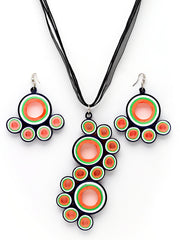 Handcrafted Paper Quilling Necklace & Earrings
