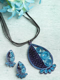 Handcrafted Paper Quilling Necklace & Earrings