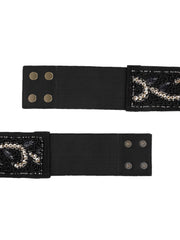 Embellished Canvas Wide Belt