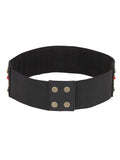 Striped Embellished Canvas Belt