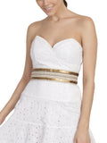 Embellished Canvas Wide Belt