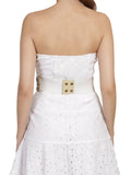 Embellished Canvas Wide Belt