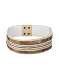 Embellished Canvas Wide Belt