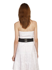 Embellished Canvas Wide Belt