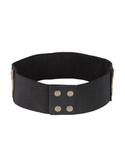 Embellished Canvas Wide Belt