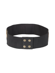 Embellished Canvas Wide Belt