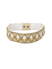 Embellished Synthetic Wide Belt